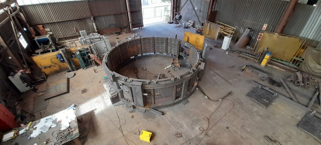ERHA Fabrication and Construction - EAF TOP FRAME IN PROGRESS