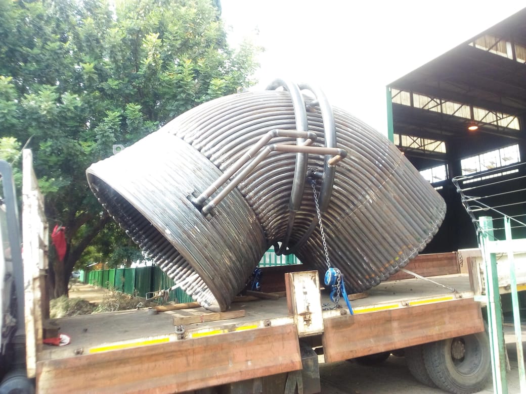 ERHA Fabrication and Construction - PIPE DUCT ROUND TO OVAL IN PROGRESS